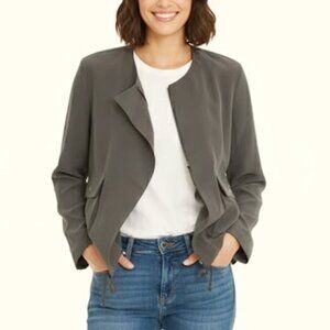 14th & Union Grey Utility Zip-Up Jacket M